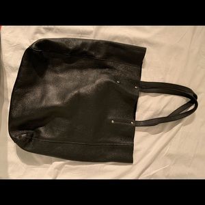 Roots leather tote